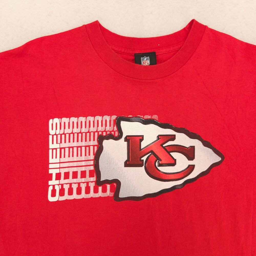 NFL Kansas City Chiefs Graphic Football T-Shirt Mens Size Extra Large XL Red